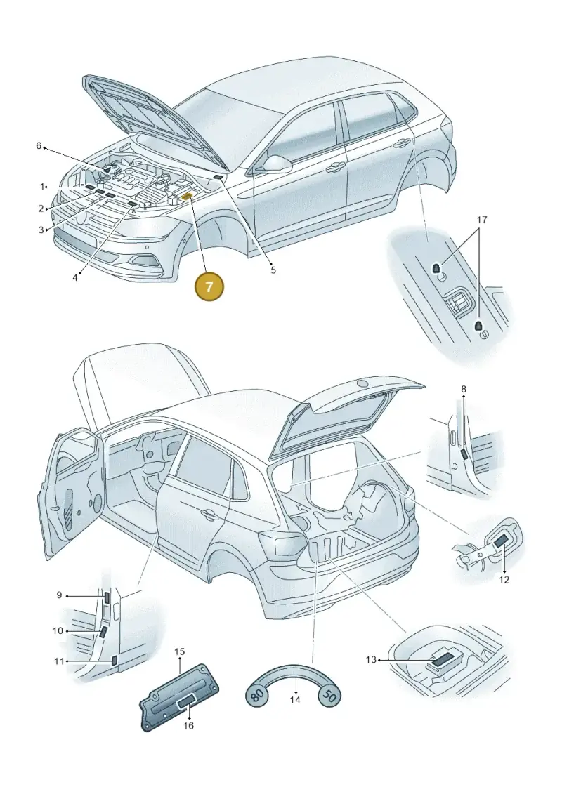 1J0010232C — Volkswagen T-Cross 1,0 (2018-2024) diagram 837010000, position 7