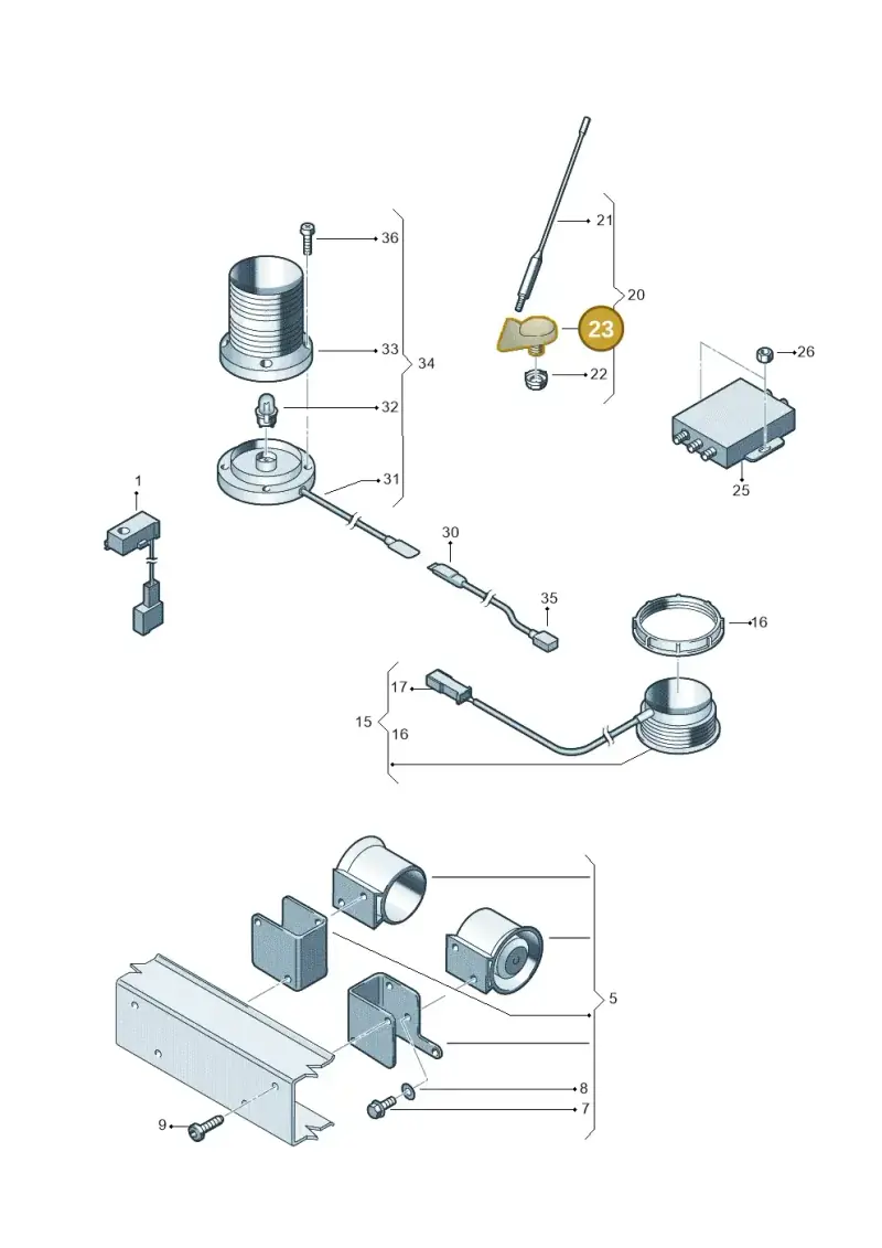 1J0035501C — Volkswagen PASSAT/4MOTION/W8 (2002-2005) diagram 226919270, position 23