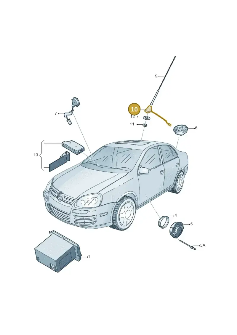 1J0035501C — Volkswagen Bora (2008-2016) diagram 643035350, position 10