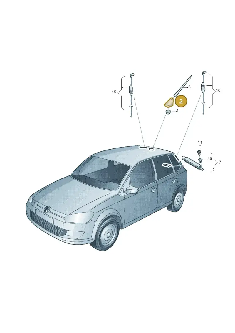 1J0035501C — Volkswagen Polo Vivo (2010-2014) diagram 672035100, position 2