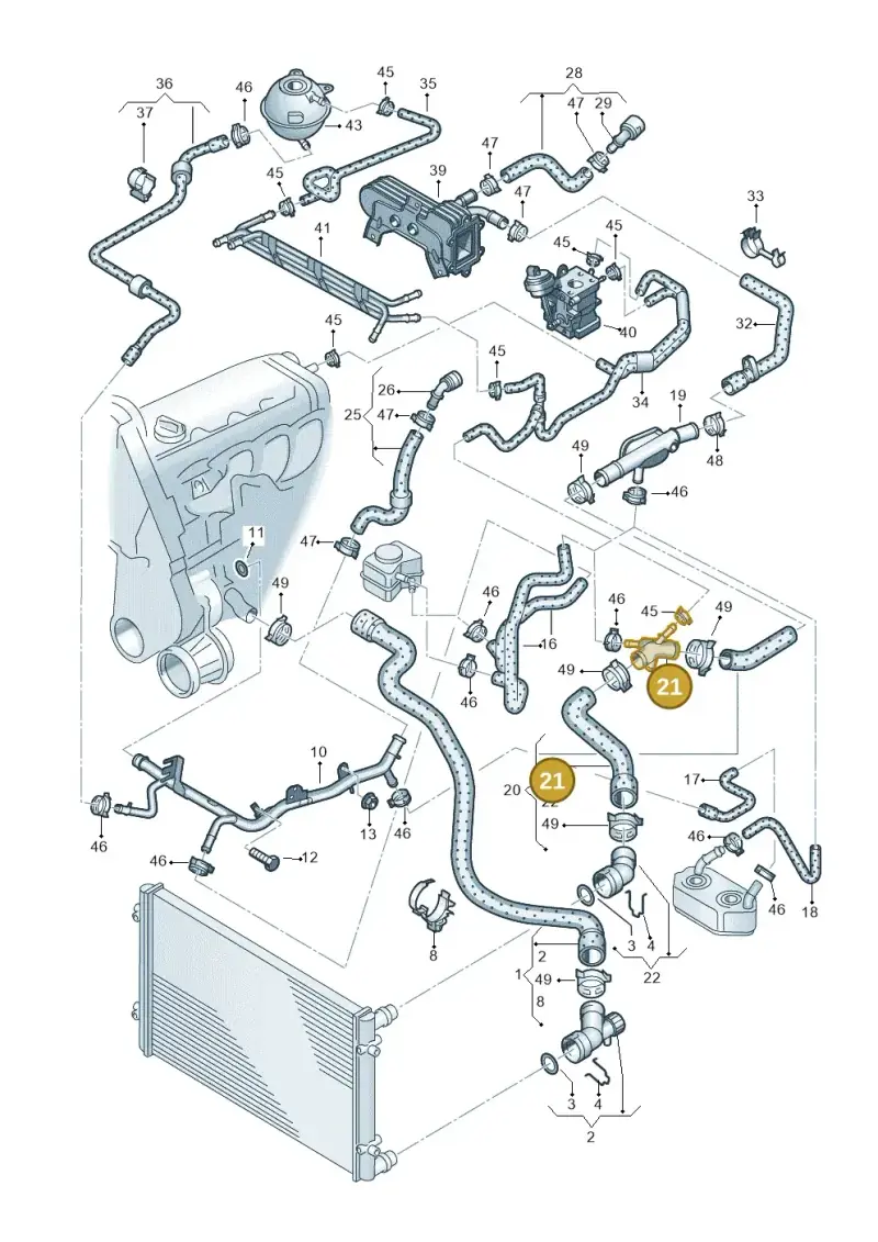 1J0121087C — Volkswagen New Beetle             06> (2005-) diagram 266121450, position 21