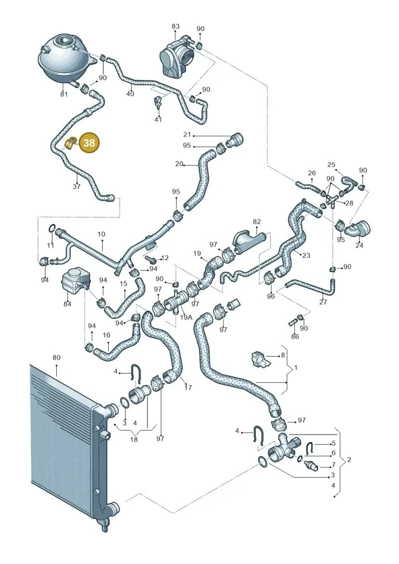 1J0121093AR — Volkswagen Caddy Maxi Kombi (2010-2015) diagram 690121200, position 38