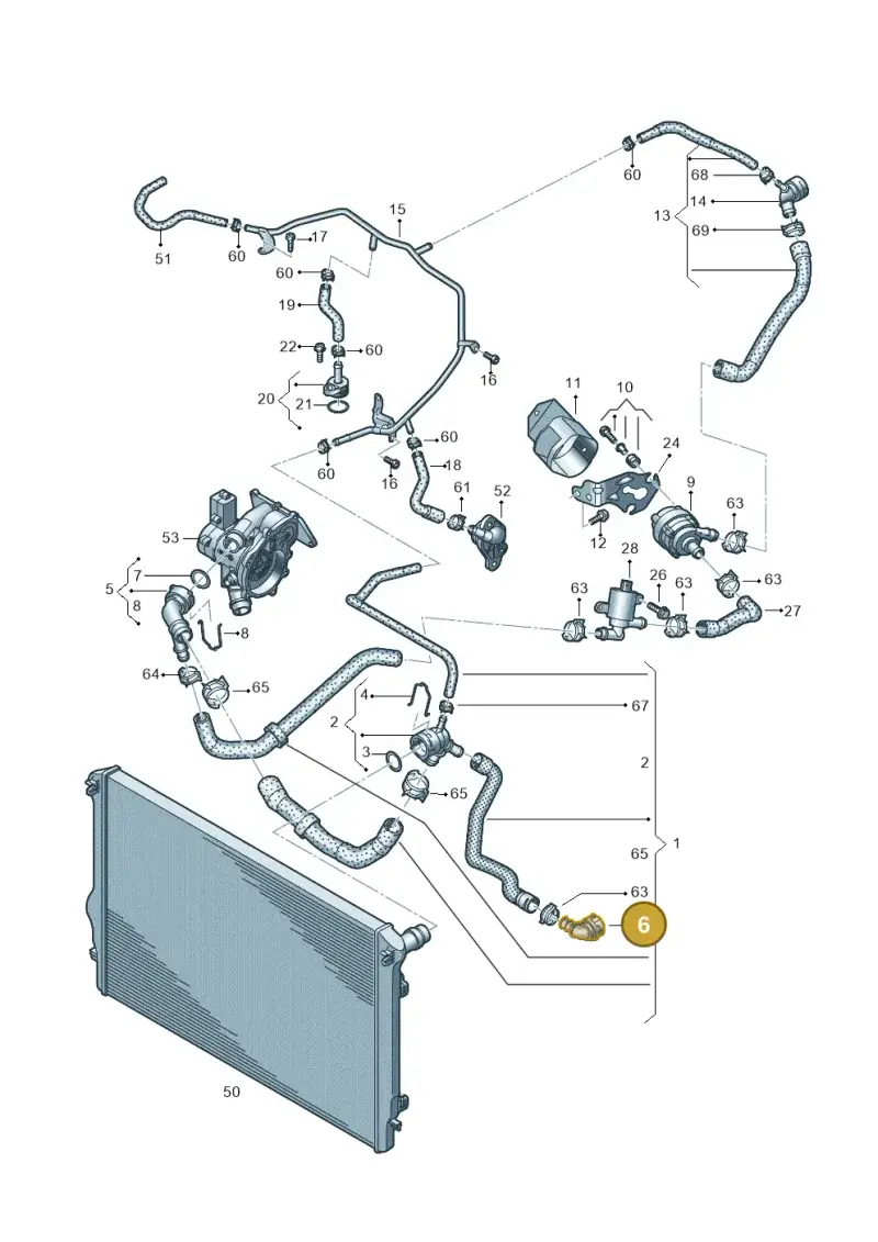 1J0122291C — Volkswagen Arteon (2017-2023) diagram 828121110, position 6