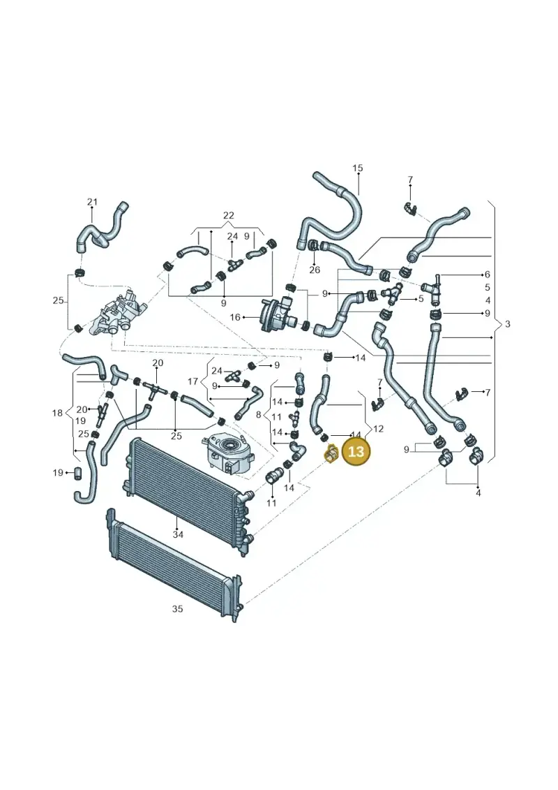 1J0122291F — Volkswagen Up! 1.0 TSI (2013-2017) diagram 559121200, position 13