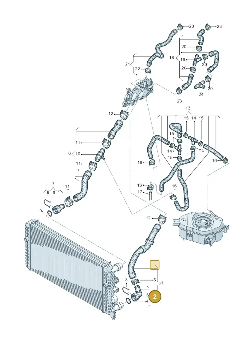 1J0122291F — Volkswagen Up! 1.0 BlueMotion (2016-2023) diagram 892121010, position 2