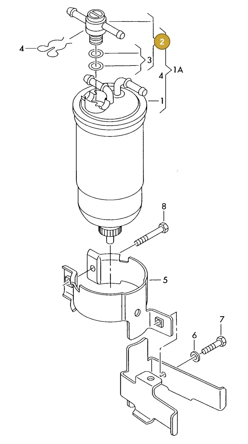 1J0127247A — Volkswagen LT, LT 4X4 (2003-2006) diagram 176127300, position 2