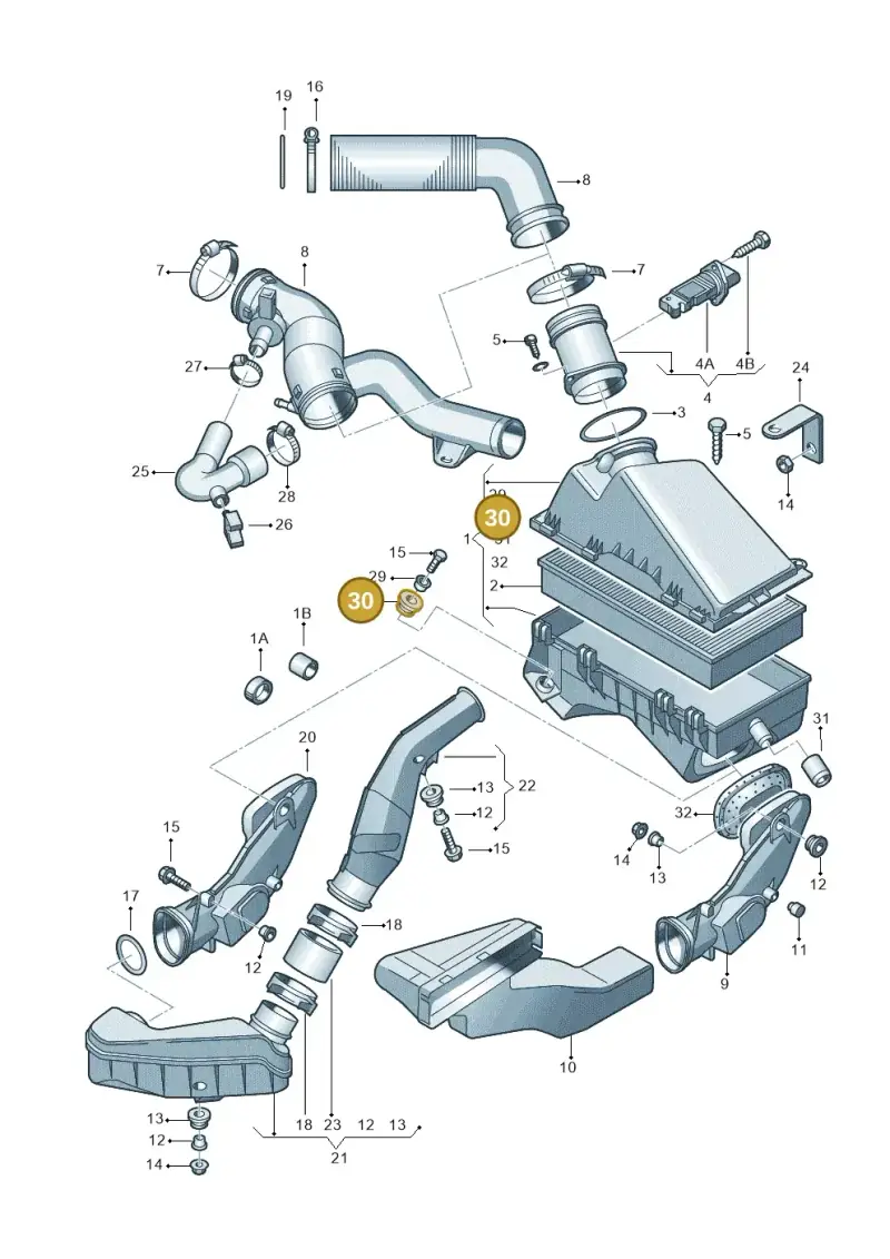 1J0129669 — Volkswagen New Beetle             06> (2005-) diagram 201129150, position 30