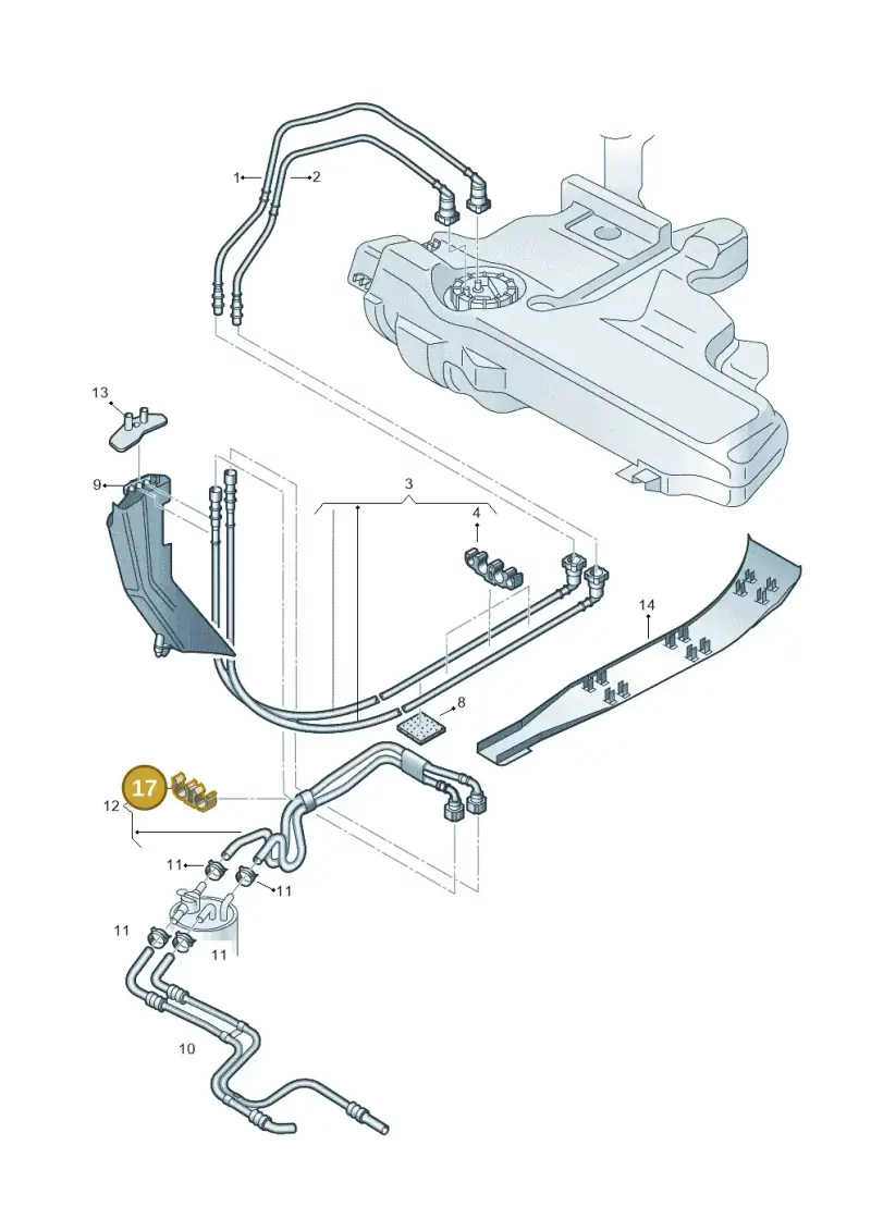 1J0130325 — Volkswagen Jetta/Wagon (2002-2006) diagram 194201250, position 17