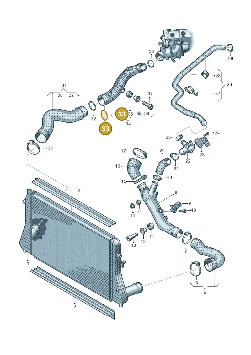 1J0145769B — Volkswagen Golf Cabriolet (2011-2016) diagram 651145880, position 33