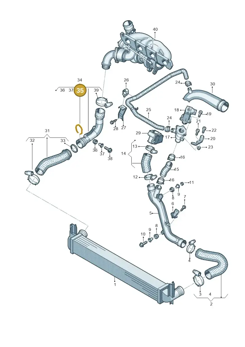 1J0145769B — Volkswagen Polo (2012-2014) diagram 747145850, position 35