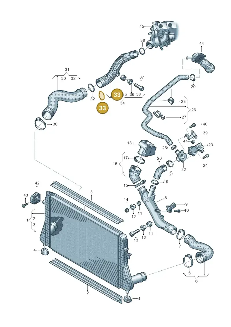 1J0145769B — Volkswagen Scirocco 2.0 (2014-2017) diagram 786145850, position 33