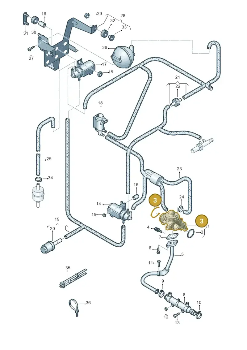 1J0145769C — Volkswagen Transp. caravelle (2008-2009) diagram 410131800, position 3
