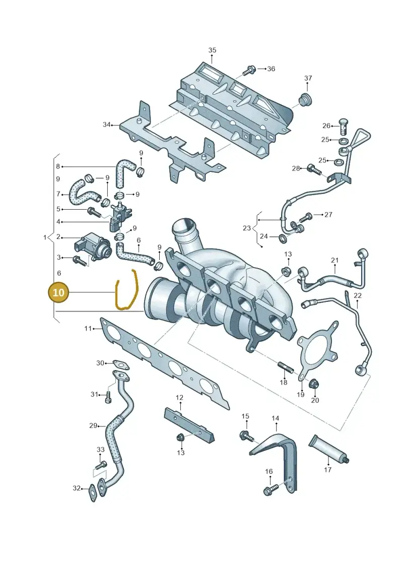 1J0145769D — Volkswagen New beetle (2011-2016) diagram 634145550, position 10