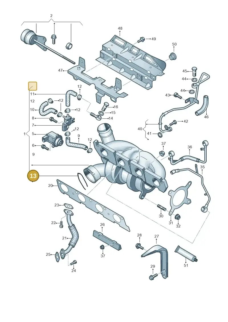 1J0145769D — Volkswagen Passat CC (2008-2012) diagram 645145520, position 13