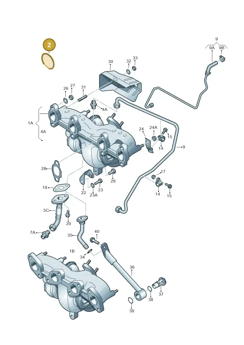 1J0145769F — Volkswagen Passat estate (2008-2011) diagram 460145550, position 2