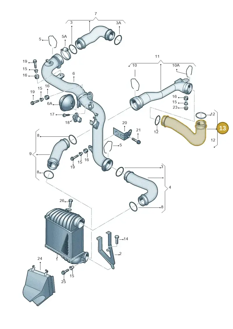 1J0145828AD — Volkswagen Jetta/Wagon (2002-2006) diagram 194145850, position 13