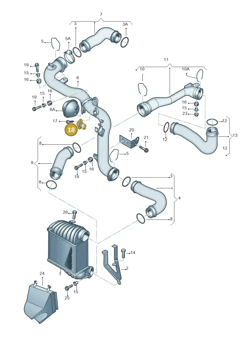 1J0145863C — Volkswagen Jetta City        "Mex"08> (2007-) diagram 194145850, position 18