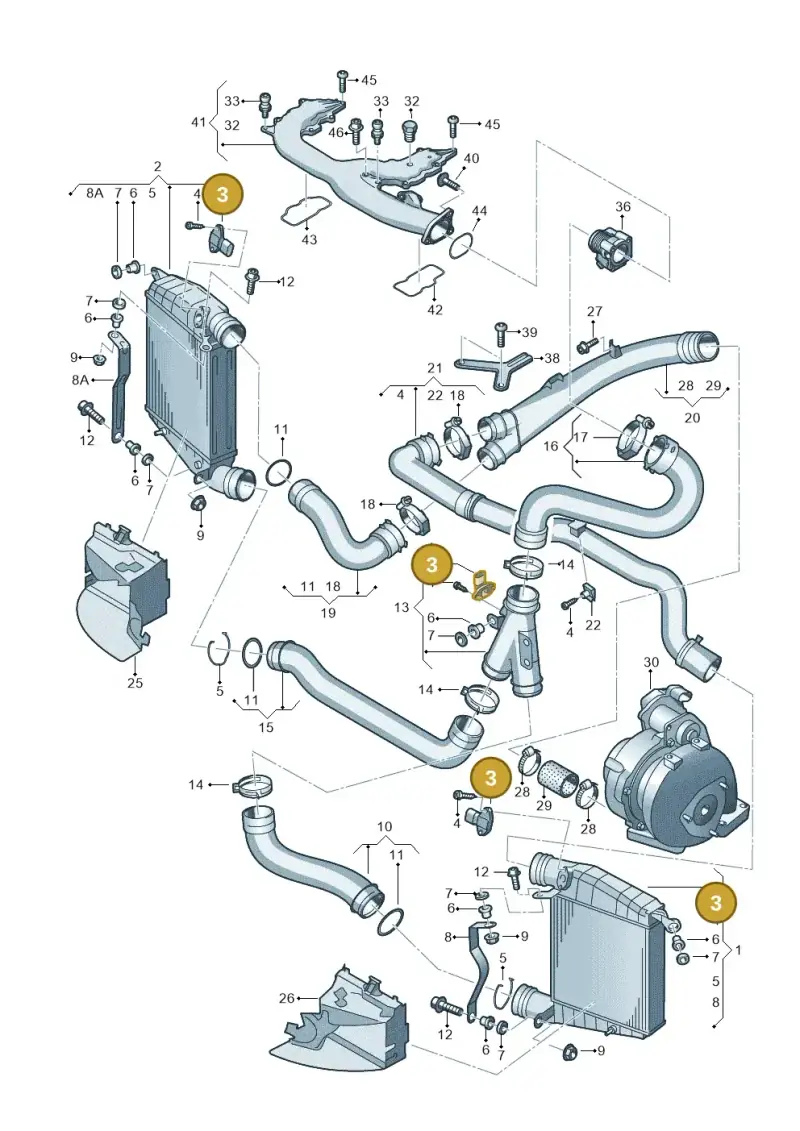 1J0145863C — Volkswagen Phaeton 4motion (2010-2016) diagram 710145800, position 3