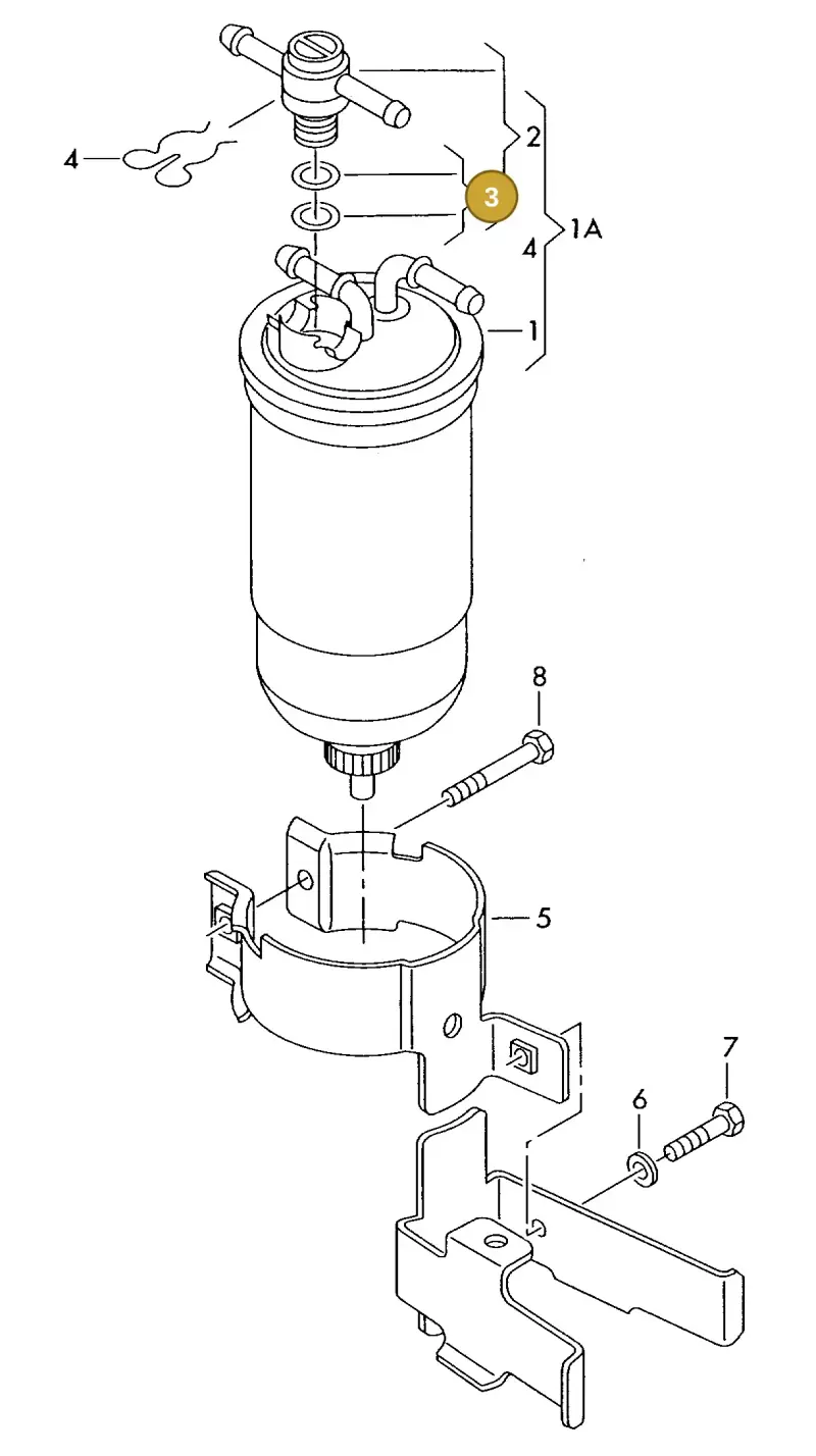 1J0198247 — Volkswagen LT, LT 4X4 (2003-2006) diagram 176127300, position 3