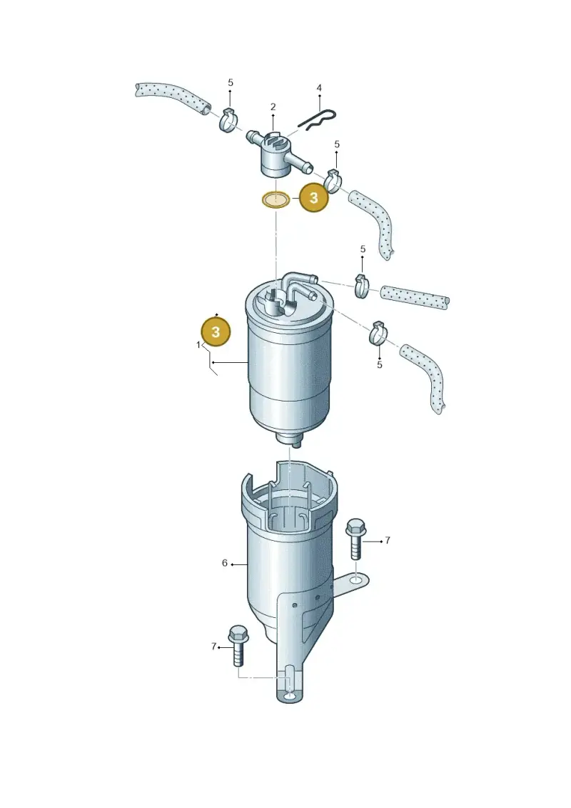 1J0198247 — Volkswagen Polo (2008-2009) diagram 253127300, position 3