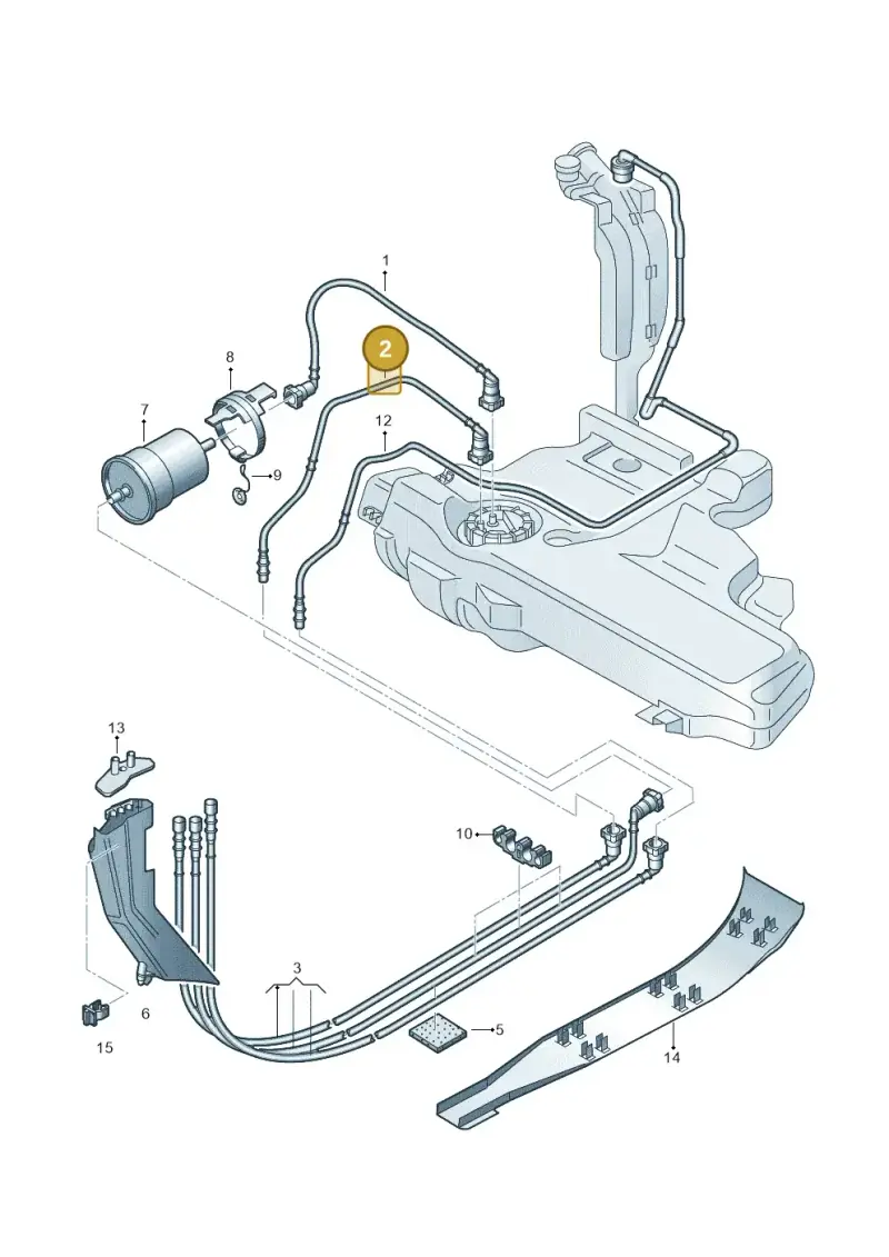 1J0201294C — Volkswagen New Beetle             06> (2005-) diagram 194201400, position 2