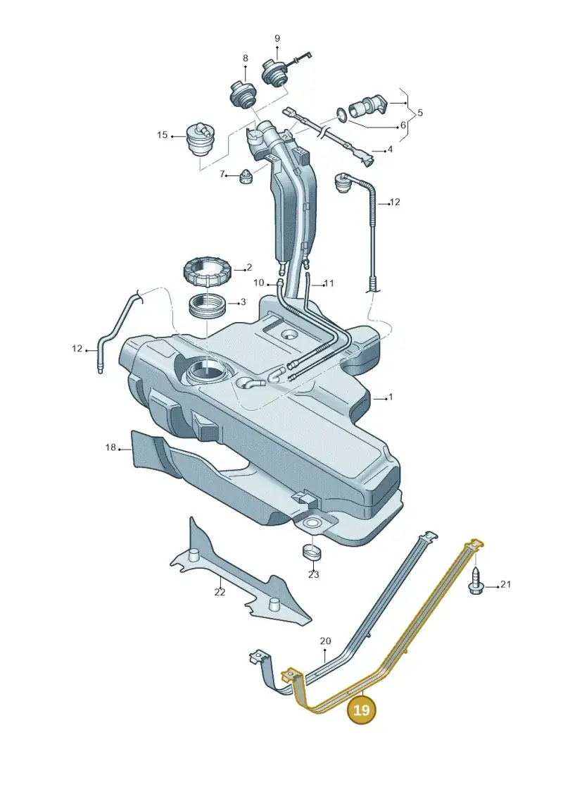 1J0201653J — Volkswagen Jetta City        "Mex"08> (2007-) diagram 203201050, position 19