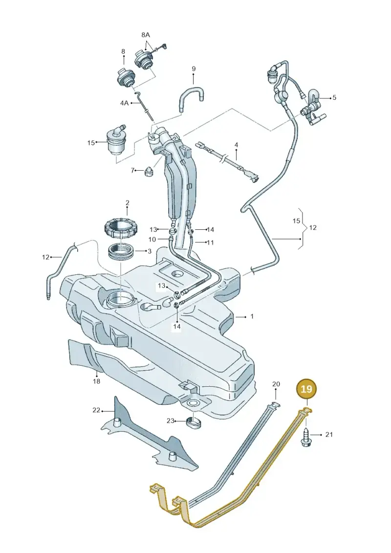 1J0201655F — Volkswagen Jetta/Wagon (2002-2006) diagram 194201150, position 19