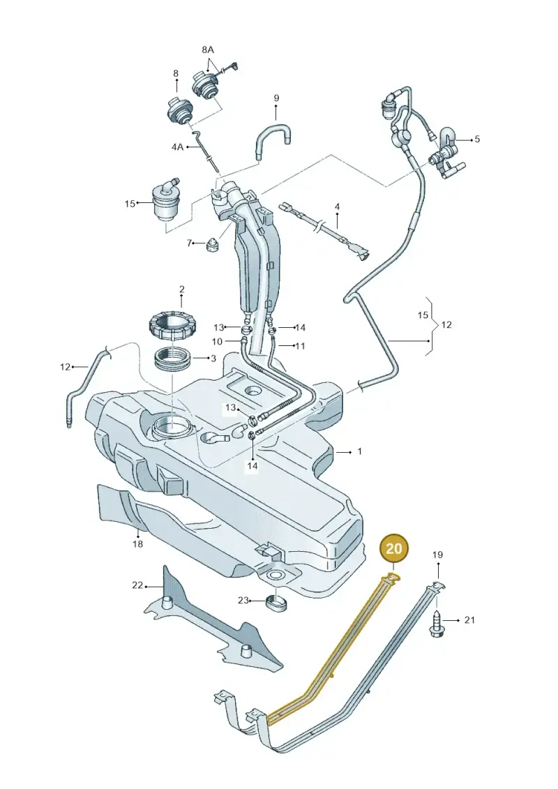 1J0201656E — Volkswagen Jetta/Wagon (2002-2006) diagram 194201150, position 20