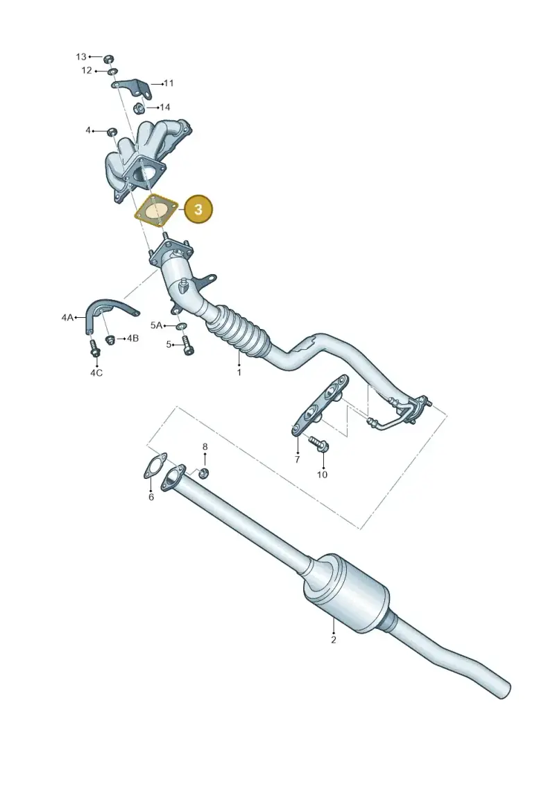 1J0253115S — Volkswagen Touran 1.9 (2008-2010) diagram 409253500, position 3