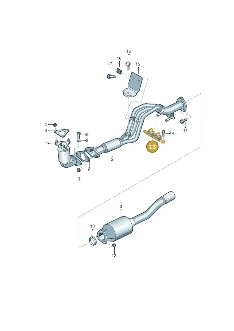 1J0253144M — Volkswagen Jetta/Wagon (2002-2006) diagram 194253520, position 13