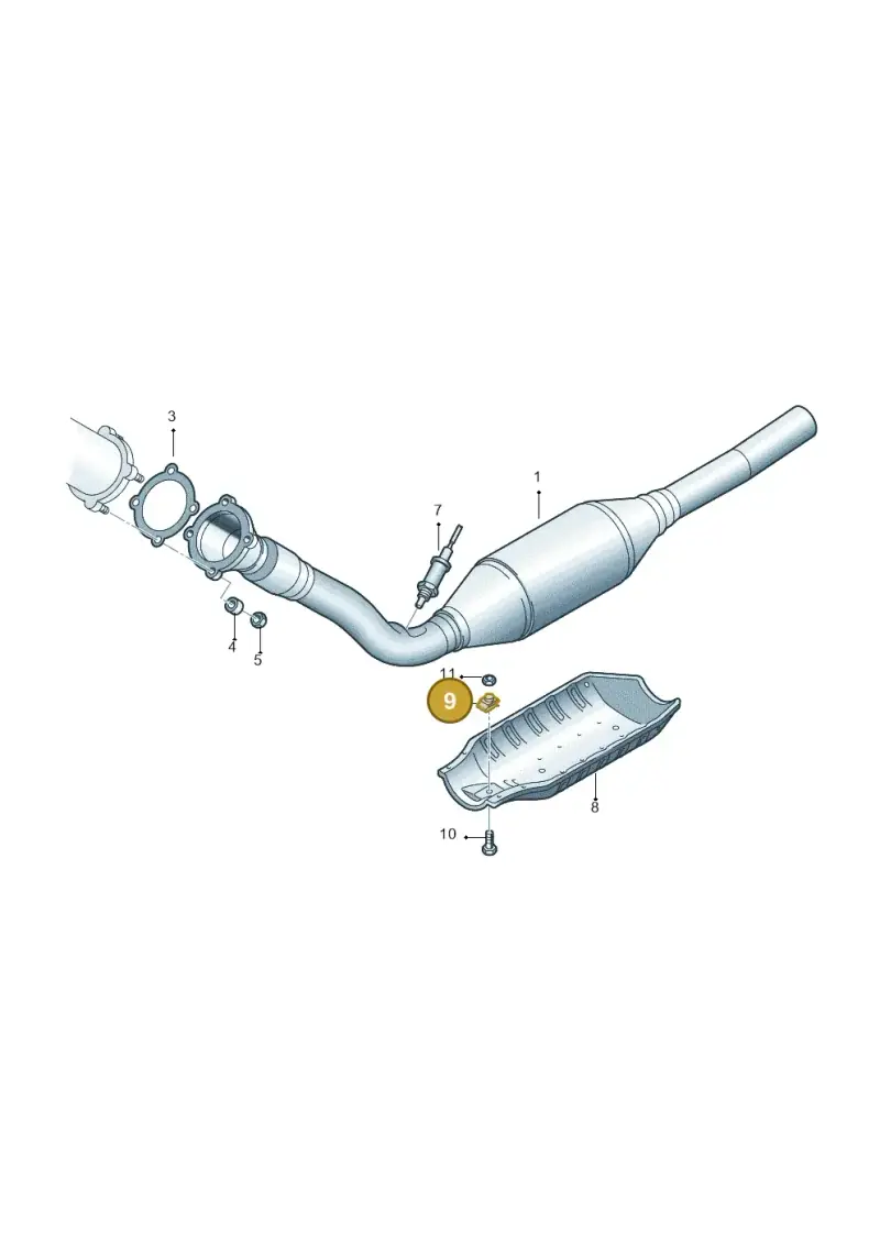 1J0253270A — Volkswagen New Beetle             06> (2005-) diagram 229253550, position 9
