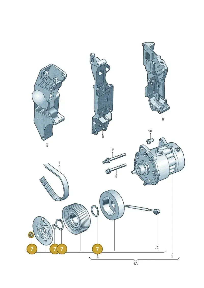 1J0298012 — Volkswagen Jetta/Wagon (2002-2006) diagram 194260130, position 7