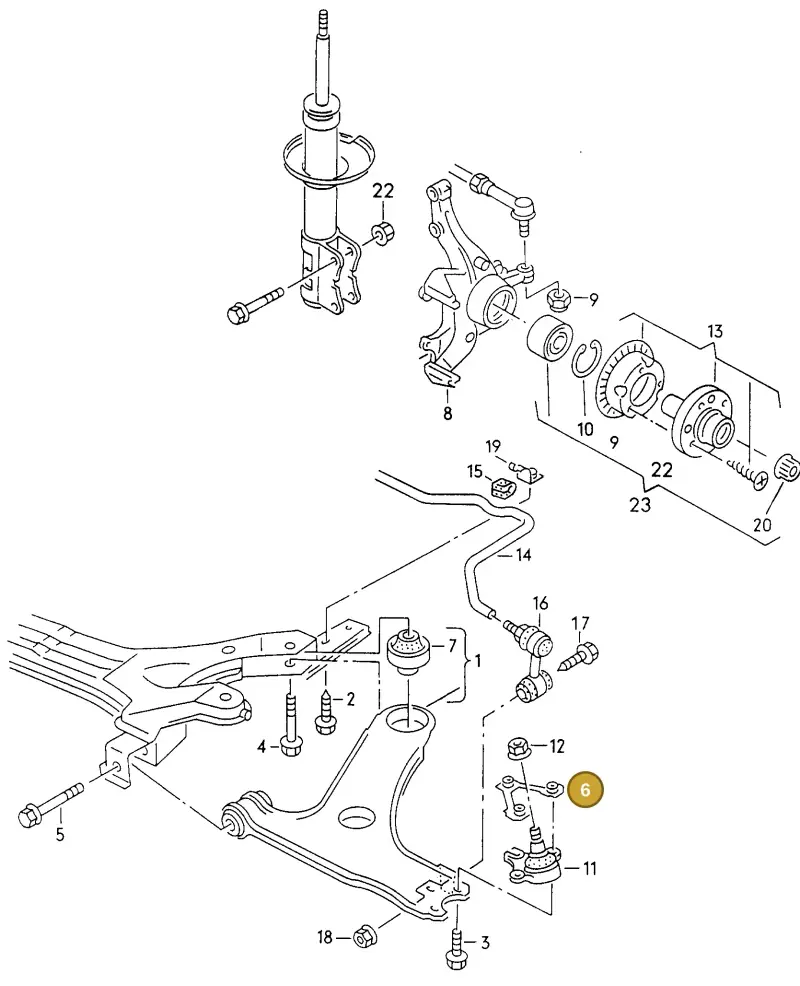 1J0407175B — Volkswagen Corrado (1989-1995) diagram 076097150, position 6
