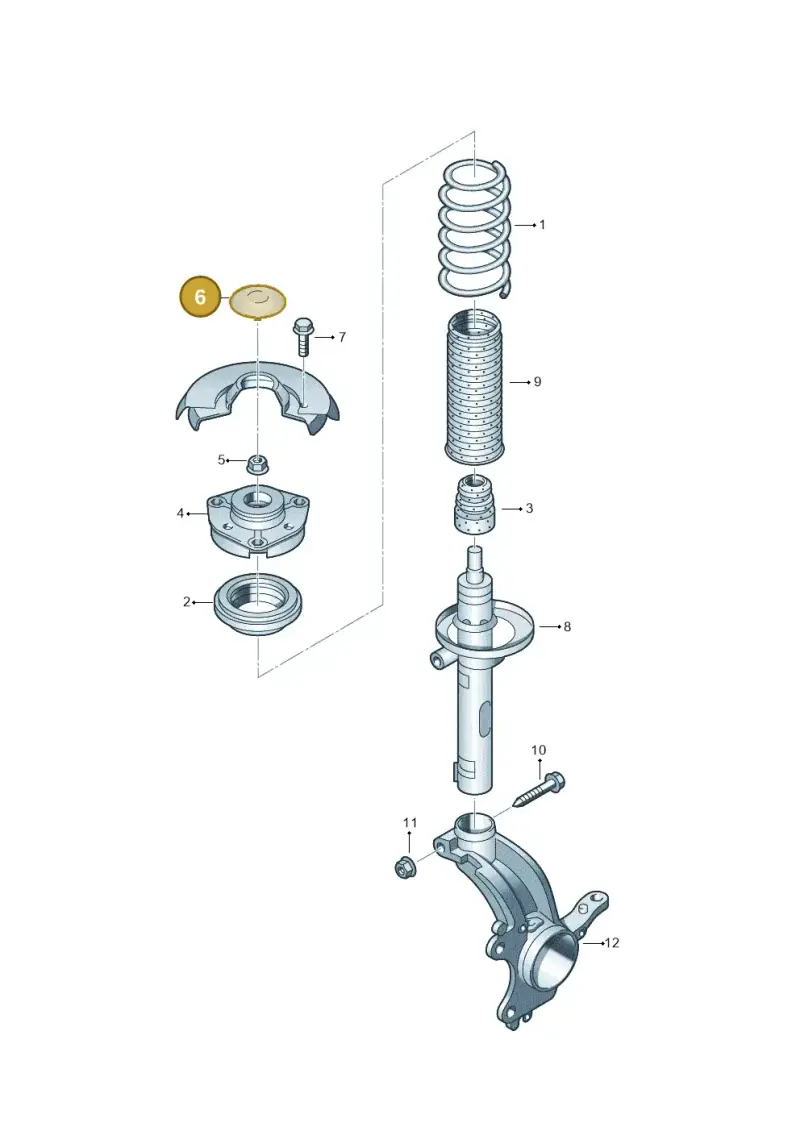 1J0412359 — Volkswagen Jetta variant (2009-2014) diagram 253411100, position 6