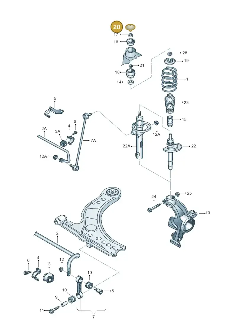 1J0412359 — Volkswagen New Beetle             06> (2005-) diagram 266411000, position 20
