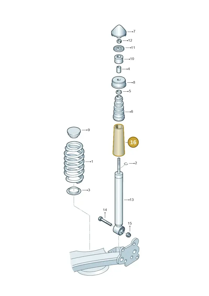 1J0513425 — Volkswagen LUPO/3L TDI (2003-2005) diagram 231511100, position 16
