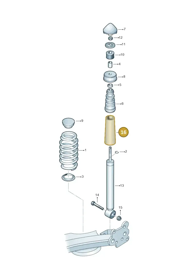 1J0513425 — Volkswagen LUPO/3L TDI (2003-2005) diagram 441511100, position 16