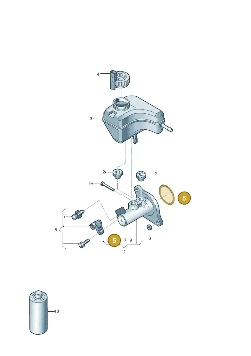 1J0611243A — Volkswagen New Passat (2015-2022) diagram 691611000, position 5