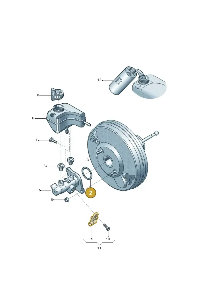 1J0611243A — Volkswagen Jetta 2.0 (2015-2015) diagram 880611100, position 2