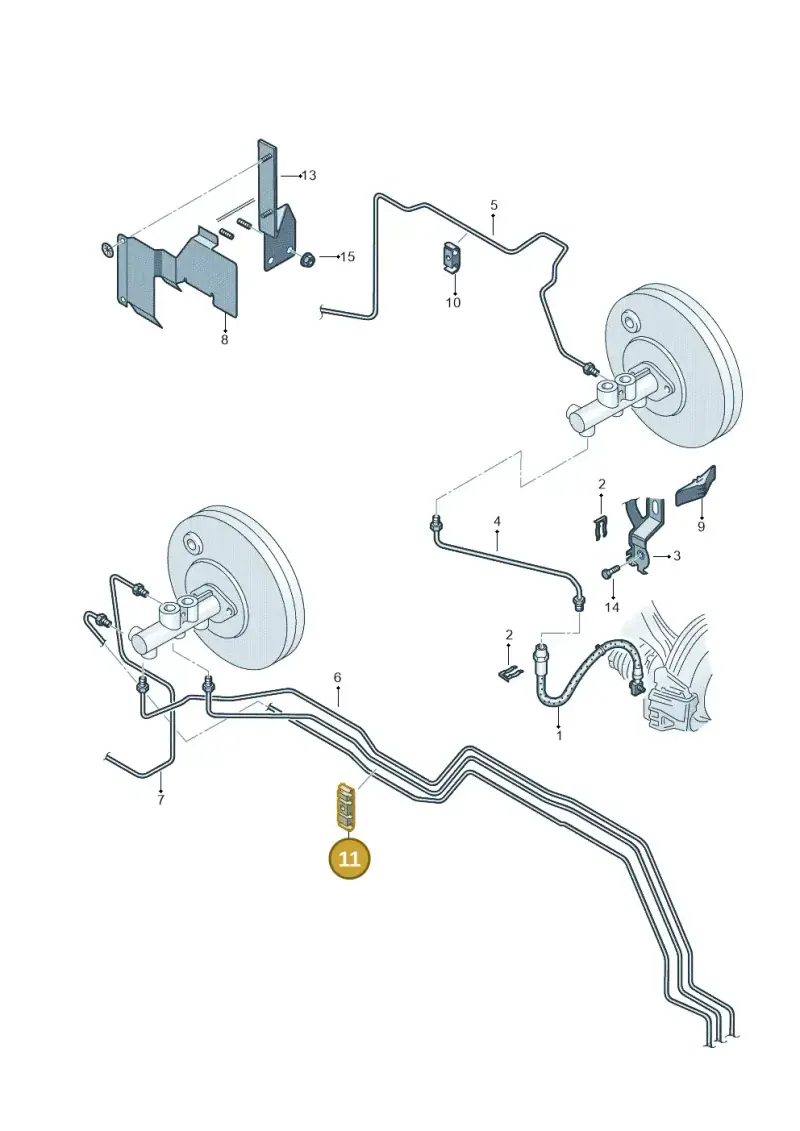 1J0611797A — Volkswagen Polo (2008-2009) diagram 253611200, position 11