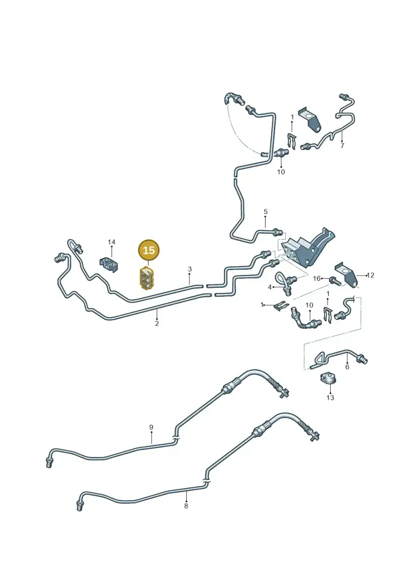 1J0611797A — Volkswagen Polo (2008-2009) diagram 253611300, position 15