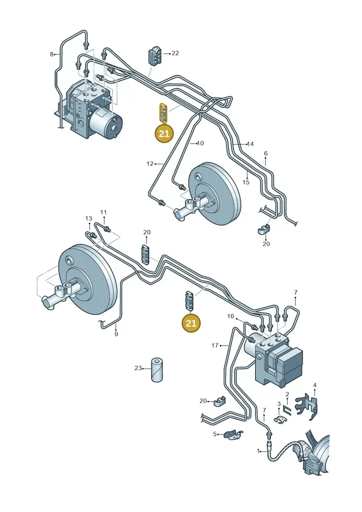 1J0611797B — Skoda Rapid (2012-2022) diagram 672611200, position 21