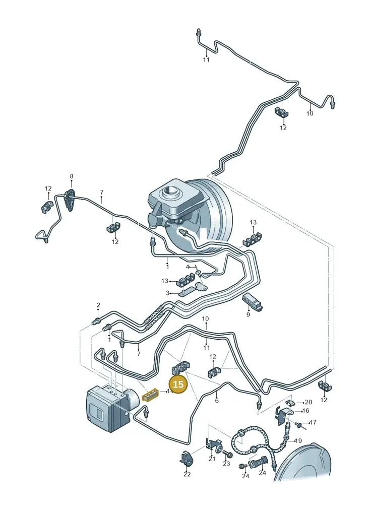 1J0611797J — Audi A7 Sportback (2014-2018) diagram 711611200, position 15