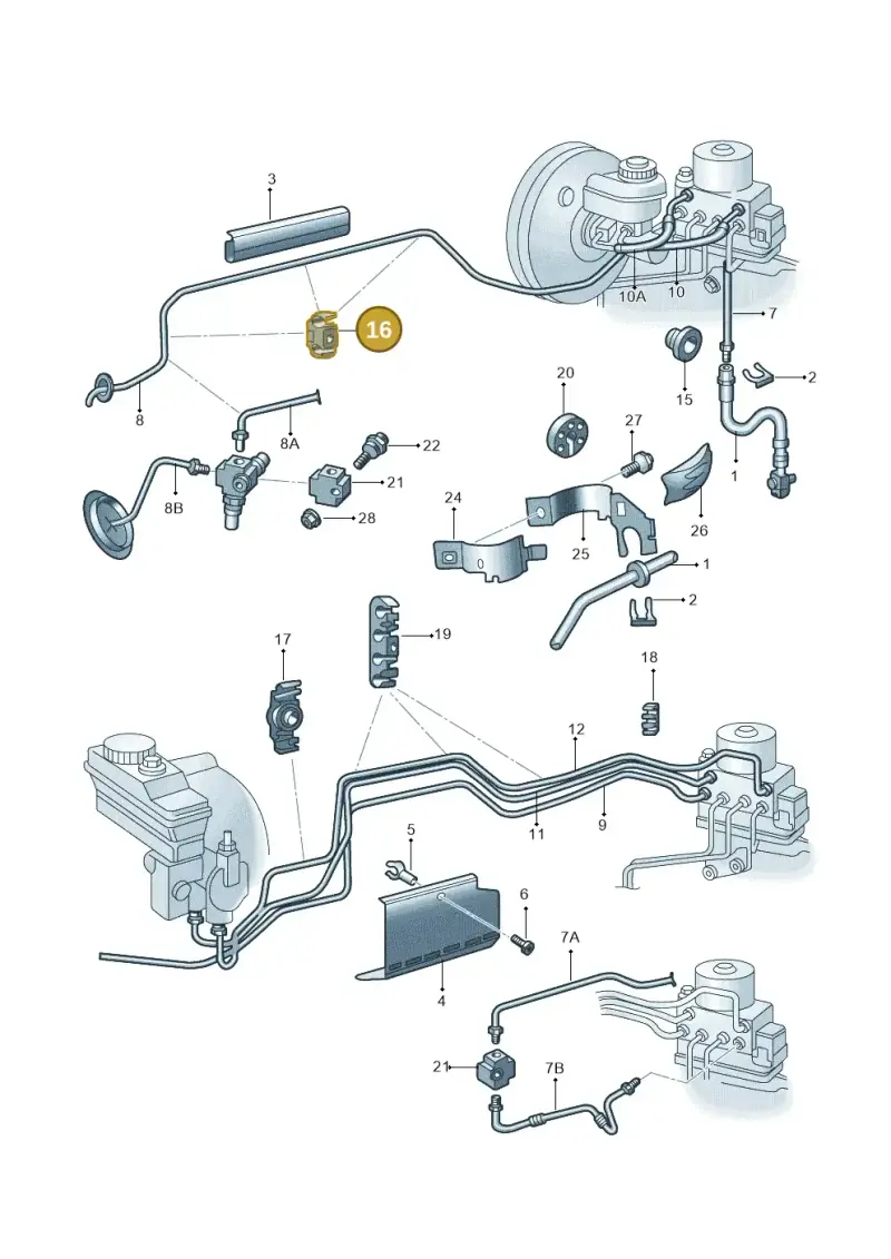 1J0611797L — Volkswagen Jetta/Wagon (2002-2006) diagram 194611220, position 16