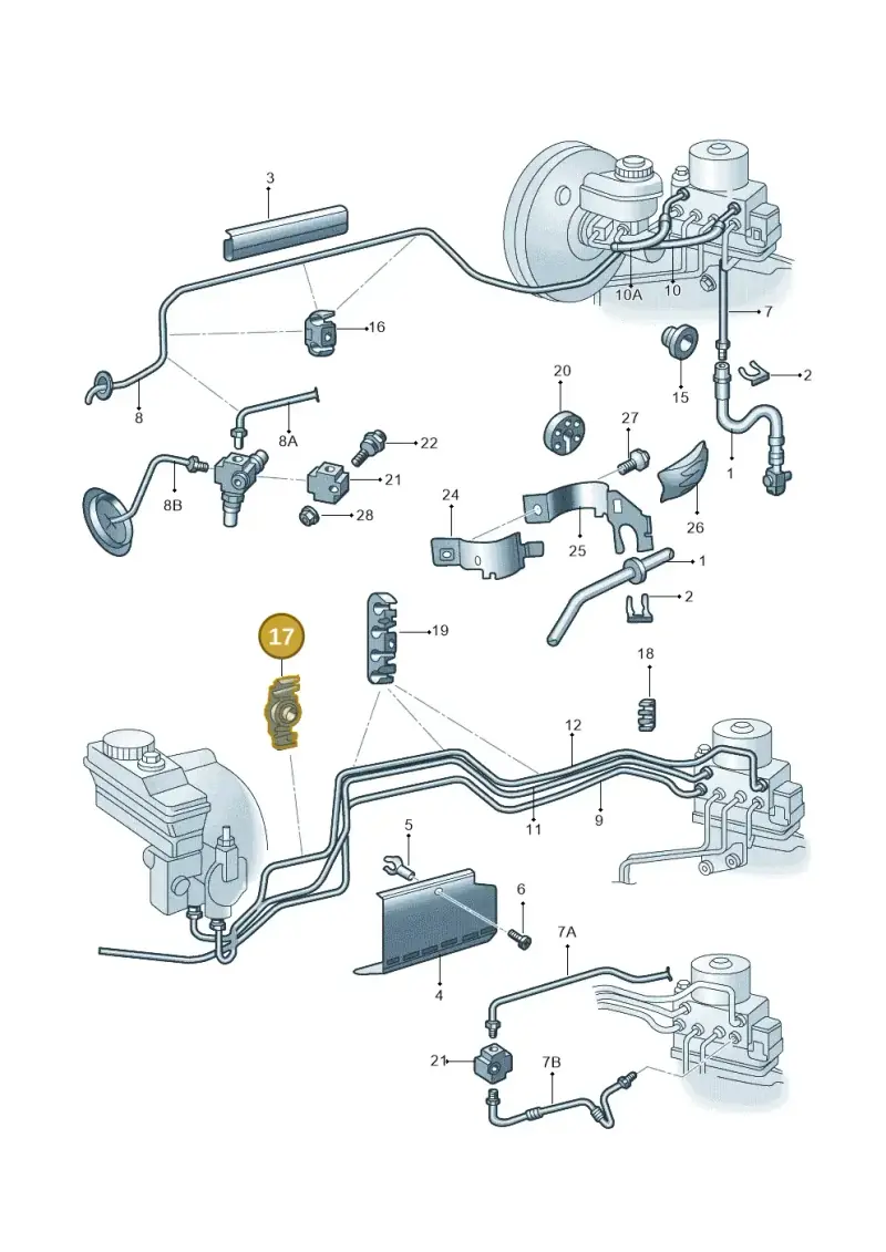 1J0611797M — Volkswagen New Beetle Cabrio. (2003-2005) diagram 194611220, position 17