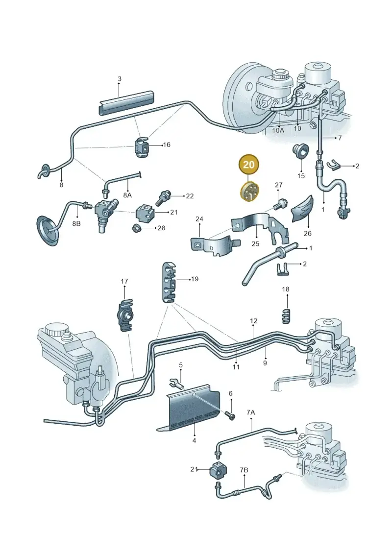 1J0611853A — Volkswagen New Beetle             06> (2005-) diagram 194611220, position 20