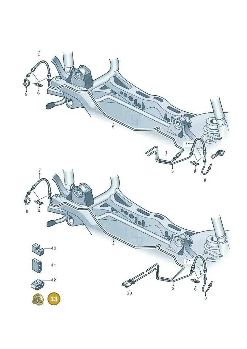1J0611853A — Volkswagen Beetle (2016-2019) diagram 412611300, position 13