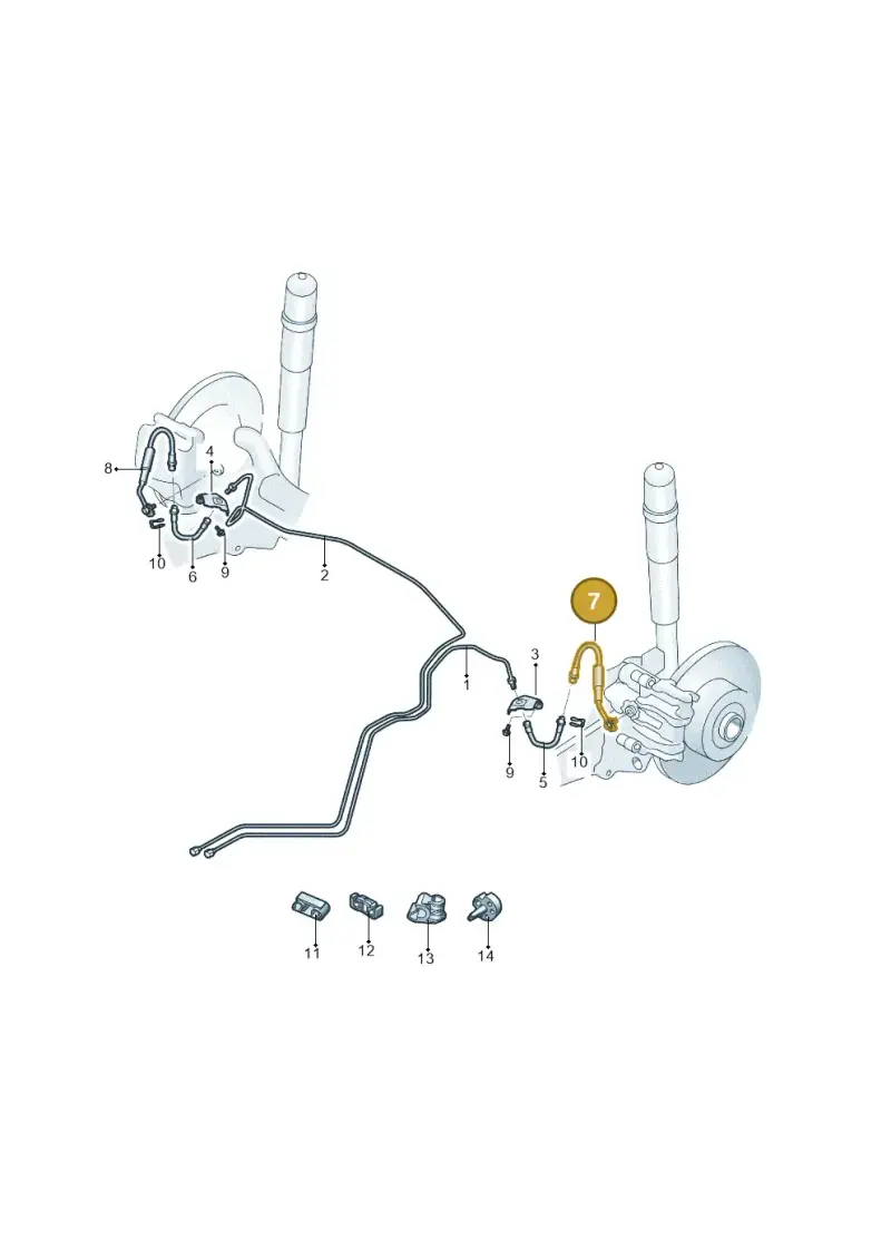 1J0614749 — Volkswagen New Lavida (2015-2022) diagram 594611300, position 7