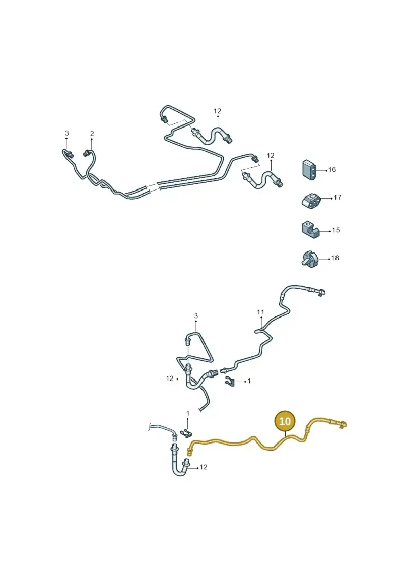 1J0614749 — Volkswagen Bora (2015-) diagram 860611030, position 10