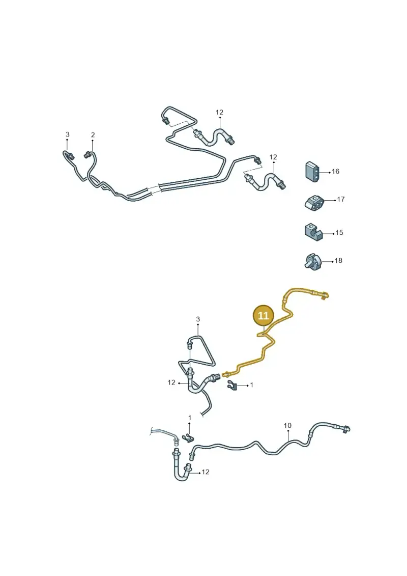 1J0614750 — Volkswagen Bora (2015-) diagram 860611030, position 11